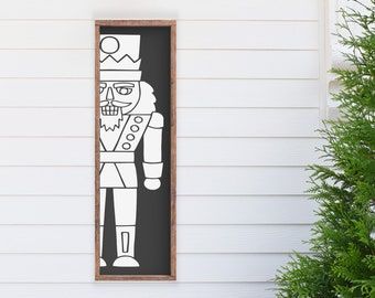 Porch Nutcracker, Nutcracker Decor, Nutcracker Soldier, Rustic Wood Signs, Farmhouse Sign, Christmas Sign, Christmas Wall Decor, Entry Way, Jingle All The Way