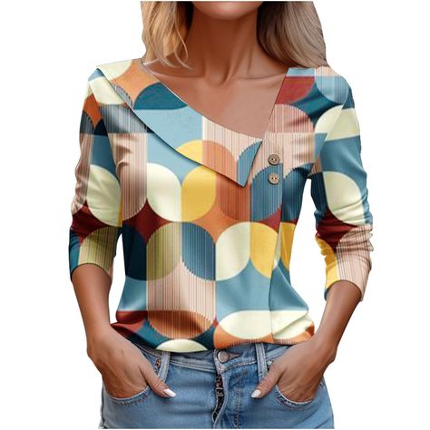 PRICES MAY VARY. dressy summer tops women's henley shirts womens 3/4 length sleeve tee shirts women tops with 3/4 sleeve womens tops for summer woman casual tops 1/2 sleeve tops for women casual womens shirts tunic tees for women womens tops summer trendy t shirt for women 2024 womens tops with 3/4 sleeves plus size boho tops women's 3/4 sleeve t shirts lightweight shirts for women summer dressy tops for women 2024 women's 3/4 sleeve summer tops cute plus size clothes summer shirts for women 202 Vest Tops Women, Shirt Tunic Top, Womens Tops Summer, Women Tunic Tops, Women Long Sleeve Tops, Shirts For Women, Womens Tunics, Tops For Women, Women Pullover