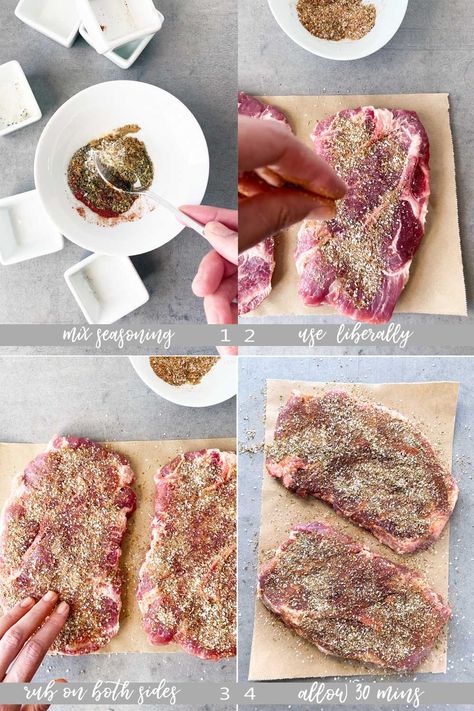 Pork Steak Cast Iron Skillet, Fried Pork Steak Recipes Skillet, Pork Steak Seasoning, Pork Steak Recipes Skillet, Pork Blade Steak Recipes, Heathly Meal, Sauces For Pork, Pork Shoulder Blade Steak, Blade Steak Recipes