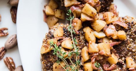 Pecan Crusted Pork Chops with Apple Chutney | The Modern Proper October Dinners, Paleo Supper, Pecan Crusted Pork Chops, Healthy Pork Chops, Healthy Pork Chop Recipes, Crusted Pork Chops, Autumn Foods, Barbecue Pork Ribs, Healthy Pork