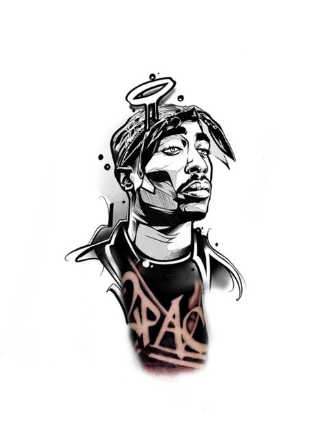 Tupac Tattoo Design, 2pac Tattoos Ideas, 2pac Tattoos, Cartoon Art Ideas, Tupac Tattoo, Hip Hop Tattoo, Hop Tattoo, African Drawings, Tupac And Biggie