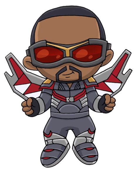 Falcon Super Hero Cartoon Drawing, Baby Marvel Characters, Marvel Cartoon Drawings, Marvel Avengers Characters, Marvel Falcon, Wallpaper Spider Man, Superhero Clipart, Falcon Marvel, Baby Marvel