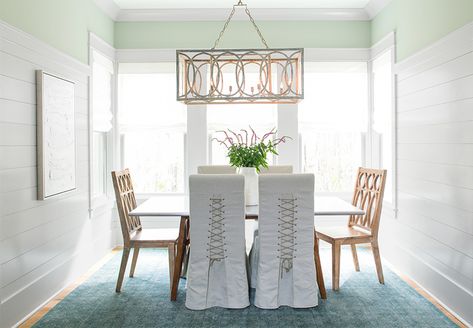 Benjamin Moore Crystalline, Benjamin Moore Green Paint, Green Dining Room Walls, Peacock Room Decor, Green Paint Colours, Coastal Blue Paint, Color Palette Benjamin Moore, Benjamin Moore Green, Coastal Color Palettes