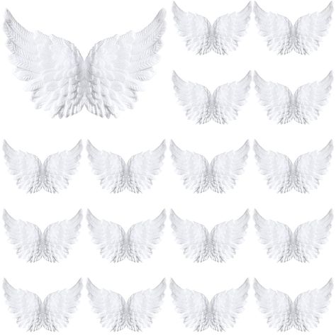 PRICES MAY VARY. What you get: you will receive large number of plastic angel wings for crafts, which are sufficient for you to apply for Halloween DIY hair accessories, saving your time purchasing multiple times, and be good props for Halloween party Meaningful design: the white costume wings crafts are designed as the lifelike angle wings with the textures of feathers, which can create your personal ornaments on the hair styles or cake toppers by using these lovely accessories and add distinct Halloween Diy Hair, Wings Decor, Christmas Angel Decorations, Angel Wing Ornaments, White Angel Wings, Christmas Tree Decorations Diy, Angel Decor, Christmas Party Favors, Wings Costume