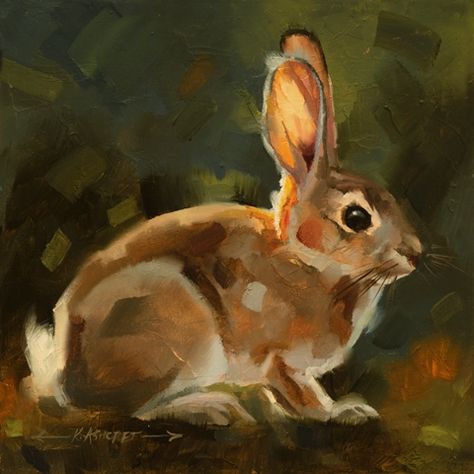 Painting Bunny, Cottontail Rabbit, Jackson Hole Art, Sculpture Jewelry, Animal Paintings Acrylic, Dog Portraits Painting, Oil Painting Inspiration, Bunny Painting, Rabbit Painting