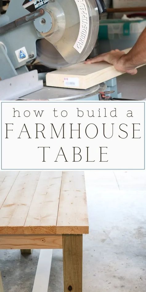 Farm house table build DIY. If you have never built a table before then this is going to be the perfect table to build. Here is a step by step tutorial on how to build a farmhouse table for your dining room, kitchen or patio. This beginner guide is a simple DIY project. This table is a small narrow table but you can adjust the size to a larger one. Lots of pictures and detailed instructions. farm house table plans, farm house table, farmhouse tables to make. How to build a farmhouse table. Dinning Table Diy, Farm Table Plans, Farmhouse Kitchen Table Diy, Small Farmhouse Table, Build A Farmhouse, Diy Furniture Repair, Diy Farmhouse Table Plans, Diy Farm Table, Dining Table Plans