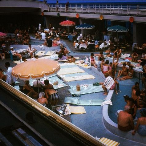 Vintage Photo 1960s Cruise Ship Pool | Flickr - Photo Sharing! Vintage Cruise Ship, Cruise Ship Party, Cruise Pics, Vintage Places, Vintage Cruise, Ship Travel, Cruise Party, Collage Elements, Night Set