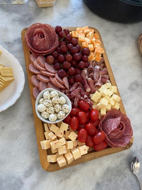 Meat And Cheese Board Valentines, Arabic Charcuterie Board, Meet And Cheese Charcuterie Board, Cheese Shapes For Charcuterie, Small Square Charcuterie Board, Meat And Cracker Charcuterie Board, Cheese And Salami Board, Chacourtie Board Ideas, Shacudery Board