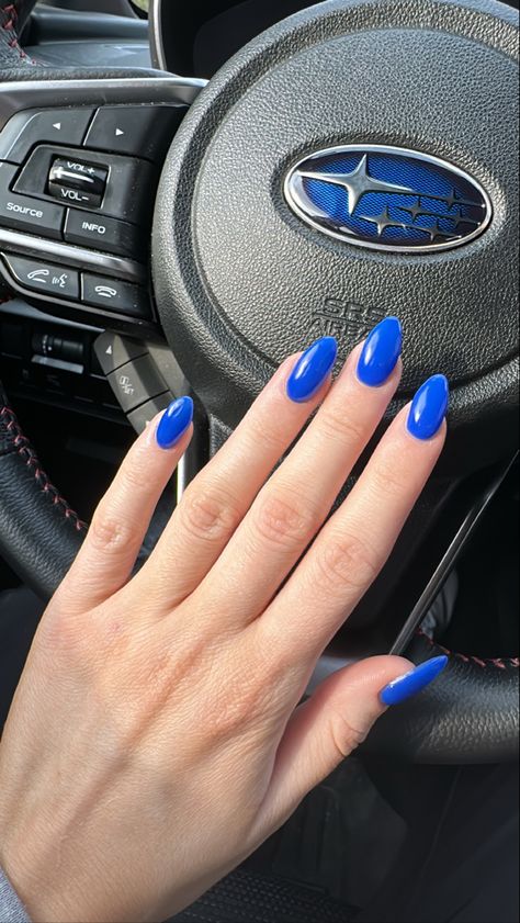 Cobalt Blue Nails, Royal Blue Nails, Blue Acrylic Nails, Oval Nails, Fresh Start, Blue Nails, Almond Nails, Nail Ideas, Pretty Nails