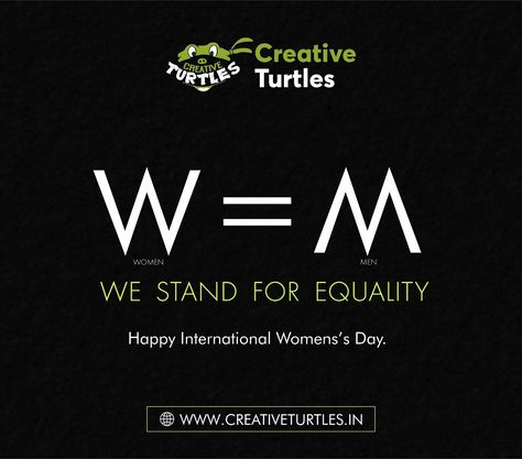 WE STANDS FOR EQUALITY  HAPPY INTERNATIONAL WOMEN'S DAY  #woman #international #womenempowerment #strongwomen #womanequality #happywomansday #womansday #8march #womansday2020 #creativeturtles #graphicdesign #webdesign #gwalior Womens Equality Day, Women's Day 8 March, Festival Post, Ad Ideas, Womens Equality, 8. Mart, 8 Mart, Women Day, Food Poster Design