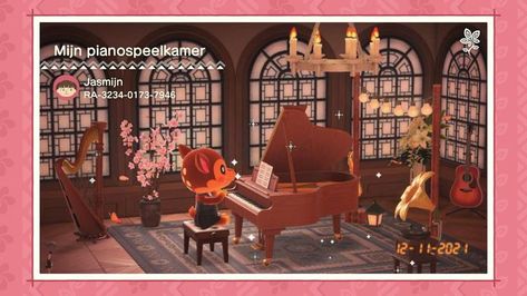 Fauna's Piano Room Animal Crossing Music, Happy Home Paradise, Instruments Music, Piano Room, Happy Home, Music Room, Animal Crossing, Piano, Butterflies