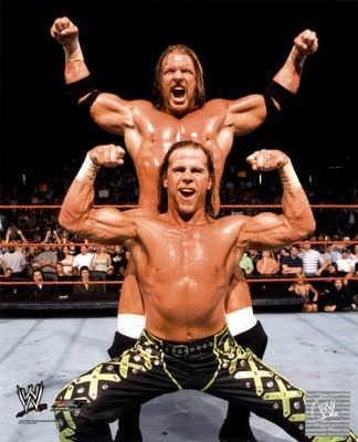 Shawn Michaels and Triple H.....D X Shawn Michaels And Triple H, Degeneration X, Wwe Shawn Michaels, The Heartbreak Kid, Wwe Tag Teams, Watch Wrestling, Tna Impact, Wwe Legends, Shawn Michaels