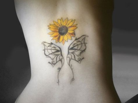 40 Vibrant and Inspirational Sunflower Tattoos That Will Inspire You To Get Inked » Sunflower Mandala Tattoo, Sunflower Tattoo Meaning, Butterfly Wing Tattoo, Sunflower Tattoo Thigh, Tattoo Son, Sunflower Tattoo Sleeve, Sunflower Tattoo Shoulder, Angel Wings Tattoo, Sunflower Tattoos