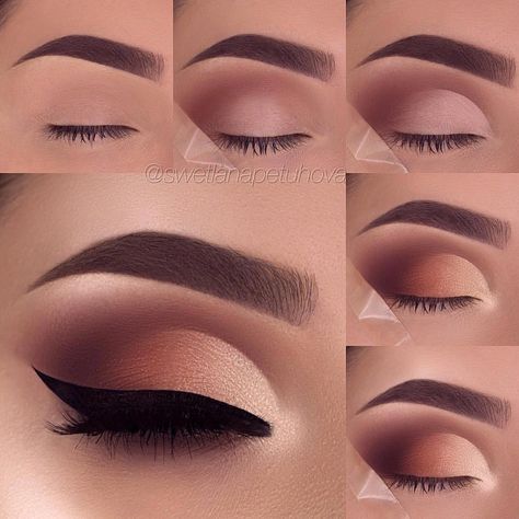 26 Easy Step by Step Makeup Tutorials for Beginners #Eyemakeup Penyimpanan Makeup, Beginner Eyeshadow, Sulam Alis, Mekap Mata, Brunette Balayage, Makeup Tip, Easy Makeup Tutorial, Smink Inspiration, Eye Makeup Steps