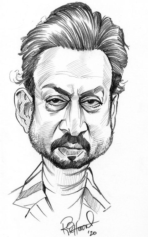 Richmond Illustration Inc. Tom Richmond, Irrfan Khan, Comic Face, Caricature Sketch, Client List, Funny Caricatures, Caricature Artist, Celebrity Caricatures, Art Drawings Sketches Pencil