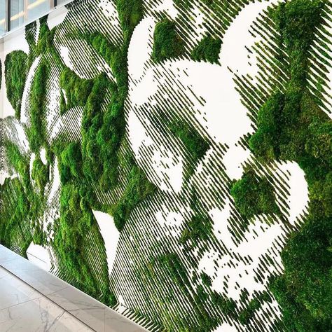 Plant the Future (@plantthefuture) | Instagram Green Wall Design Interior, Plant Installation, Green Facade, Moss Art, Graffiti Murals, Power Of Nature, Elegant Feminine, The Best Is Yet To Come, Environmental Graphics