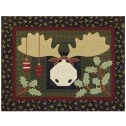 Moose Quilt, Twister Quilts, Santa Quilt, Wall Quilt Patterns, Christmas Quilt Patterns, Wool Applique Patterns, Christmas Moose, Quilt Care, Christmas Applique