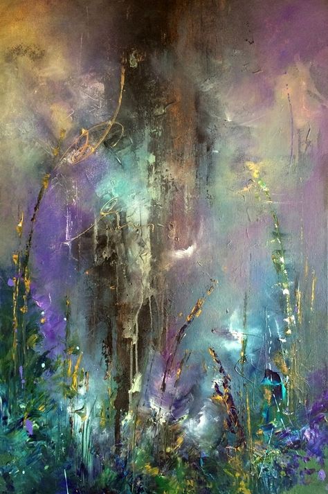 Enchanted, Acrylic on canvas, 75x51 cm Spiritual Abstract Paintings, Ethereal Abstract Art, Abstract Grunge Art, Beautiful Abstract Painting, Beginners Painting, Beautiful Abstract Art, Kunst Inspiration, Canvas For Beginners, Soyut Sanat Tabloları