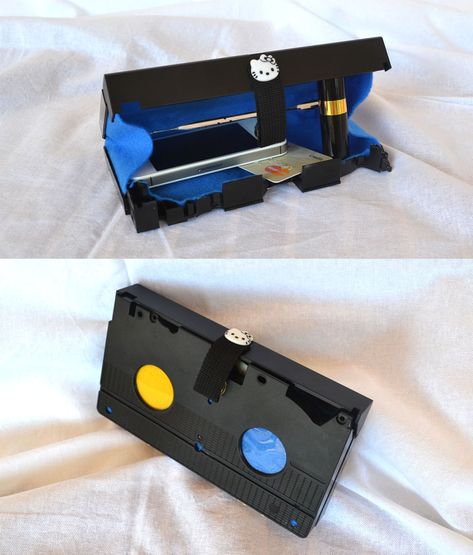 Vhs Upcycling, Vhs Ideas, Vhs Crafts, Cassette Tape Crafts, Vhs Art, Upcycle Home, Upcycled Books, Vhs Box, Reuse Ideas