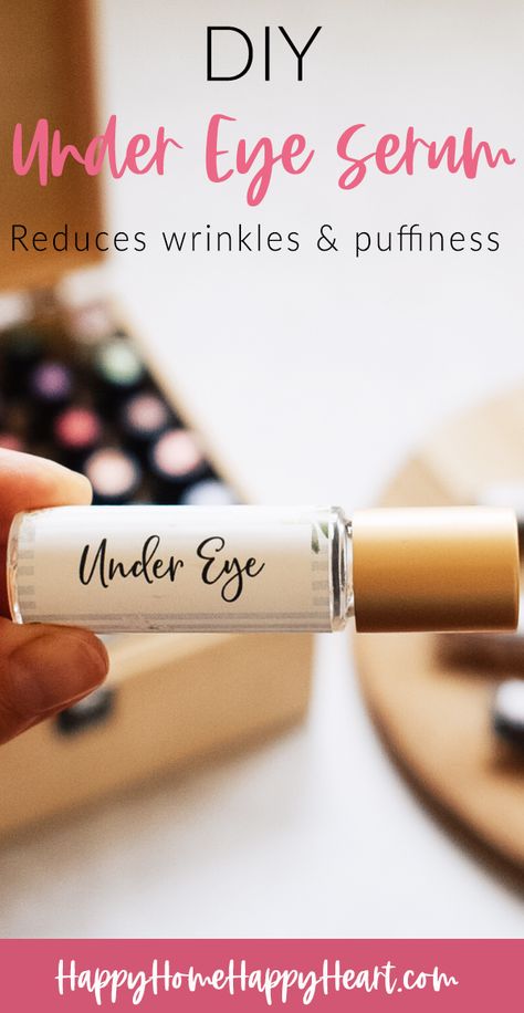 Essential Oils For Under Eye Bags, Acne Roller Ball Essential Oil, Essential Oils For Dark Eye Circles, Frankincense Roller Ball Recipe, Castor Oil And Frankincense Roller Ball Recipe, Diy Under Eye Serum, Eye Serum Essential Oils, Essential Oil Diy Projects, Diy Eye Serum