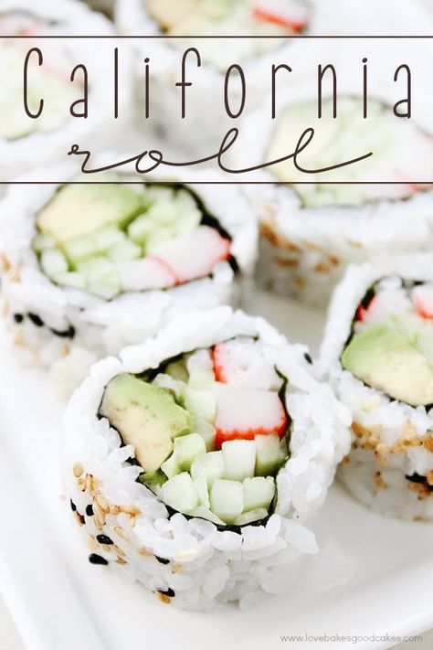 Ahi Tacos, California Roll Recipes, Resep Sushi, Crab Avocado, Avocado And Cucumber, California Rolls, Making Sushi, Sushi At Home, California Roll