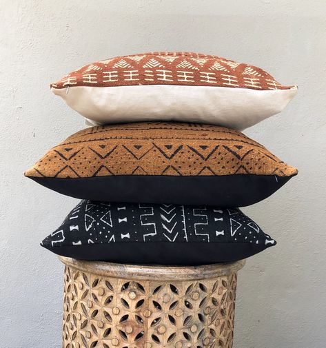 African Mudcloth Pillow, African Mudcloth, Mudcloth Pillow, African Mud Cloth, Handmade African, Euro Sham, Dyeing Techniques, Cover Pillow, Etsy Pillow Covers