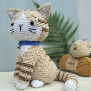 Cute pattern for tabby cat, idael gift for all cat lovers 🐱 Tabby Cat Crochet Pattern, Cats Crochet, Cat Crochet Pattern, Cute Amigurumi, Cat Crochet, Tabby Cats, Ginger Cats, Crochet Cat, Cat Pattern