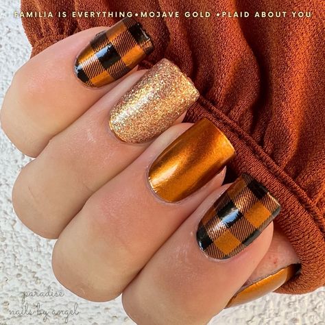 Autumn Bonfire, Mixed Manicure, Rodeo Nails, Plaid Nail Designs, Clear Nail Designs, Glitter French Manicure, Nail Color Combos, Plaid Nails, Dry Nail Polish