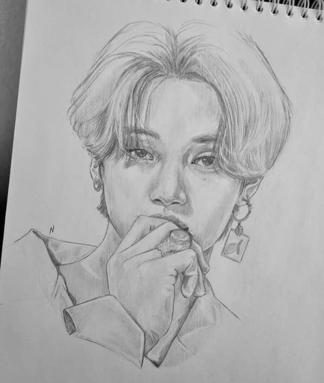 Wooyoung Drawing, Exo Eyes Drawing, Ateez Sketch, Ateez Drawings, Pop Drawing, Fanart Kpop, Kpop Art, Drawing Examples, Jimin Fanart