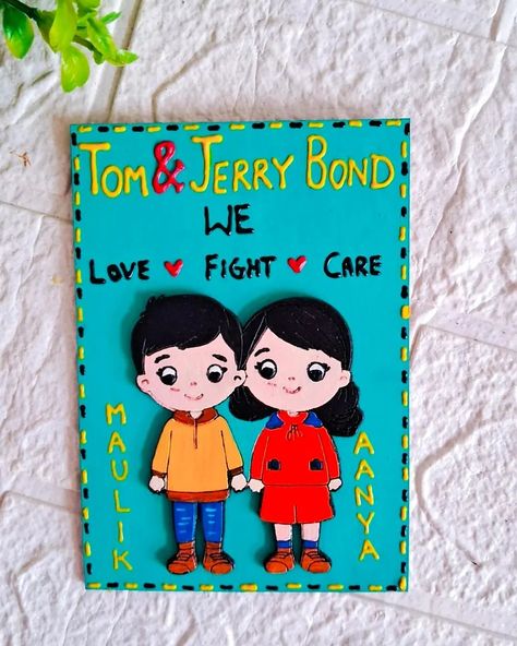 BROTHER and SISTER like TOM and JERRY ❤️ Customised Fridge Magnet for Rakshabandhan. Customization Available 😉 Size: 5x3.5inch base Spread the love and make your Rakhi celebrations a little more creative this year! ❤️ . . . . Dm for Order 😍😍 #rakshabandhan #rakshabandhancelebrations #fridgemagnets #rakshabandhan2024 #hobbyideasindia #festivevibes #giftingideas #rakshabandhangifts #fridgemagnet #rakshabandhanspecial #kraftykinni [Raksha bandhan, Raksha bandhan 2024, Rakhi gift ideas,... Gift Ideas For Younger Brother, Elder Sister And Younger Brother, Fridge Magnet Ideas, Sister And Younger Brother, Rakhi Gift Ideas, Magnet Ideas, Elder Sister, Raksha Bandhan Gifts, Rakhi Gift