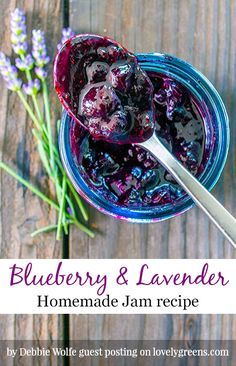 Recipe for Blueberry jam with fresh Lavender buds and sweet Honey. Lavender adds a light floral and almost nutty flavor to this fruity jam Lavender Jam, Jam Homemade, Blueberry Lavender, Lavender Recipes, Jam Recipes Homemade, Fresh Lavender, Blueberry Jam, Jam And Jelly, Jam Recipe