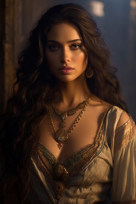 Persian Princess Ethereal People, Muslim Warrior, Dynasty Characters, Female Fanart, People Inspiration, Persian Princess, Golden Skin, Persian Women, Female Oc