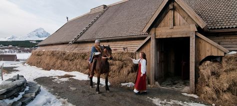 "Cheers, good people. Eat well, for you have travelled long," says the Viking chieftain as he welcomes visitors for a traditional Viking feast. Viking Long House, Viking Longhouse, Viking Museum, Norwegian Vikings, Viking House, Viking Village, Northern Norway, Lofoten Islands, Viking Life