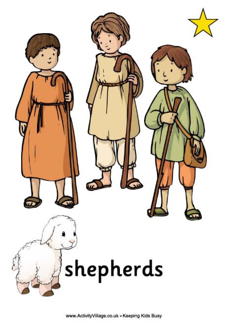 Nativity poster - shepherds follow the star Childrens Ministry Christmas, Nativity Printables, Printable Nativity, Activity Village, Christ Centered Christmas, Bible Story Crafts, Sunday School Kids, Bible Characters, Christmas Tree Decorations Diy