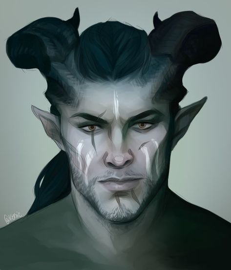 Qunari Warrior, Dragon Age Qunari, Tiefling Male, Dragon Age Inquisition, Incubus, Fantasy Races, Art Disney, Dungeons And Dragons Characters, Character Design Male