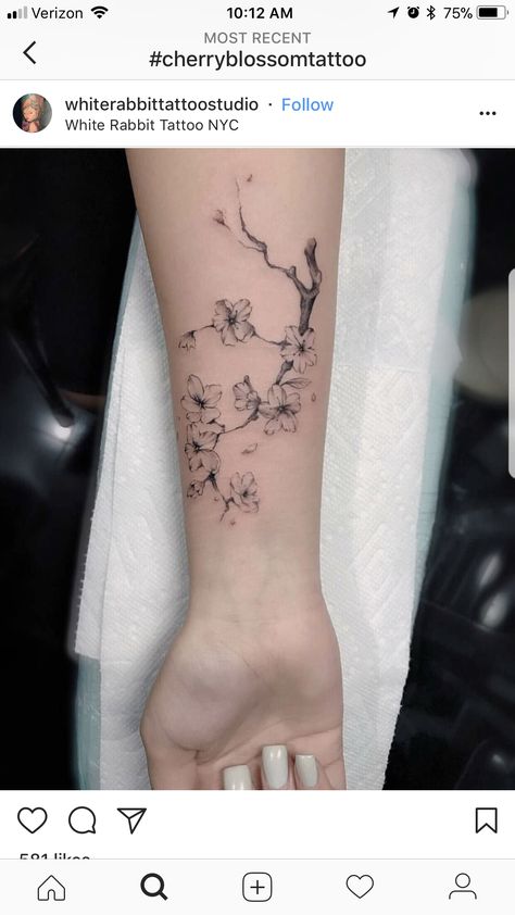 Cherry blossom tattoo black and white. Cherry Blossom Tattoo Black, Tree Tattoo Black, Cherry Blossom Tree Tattoo, Blossom Tree Tattoo, Black Blossom, Sakura Tattoo, Tattoo White, Tattoo Black And White, Blossom Cherry