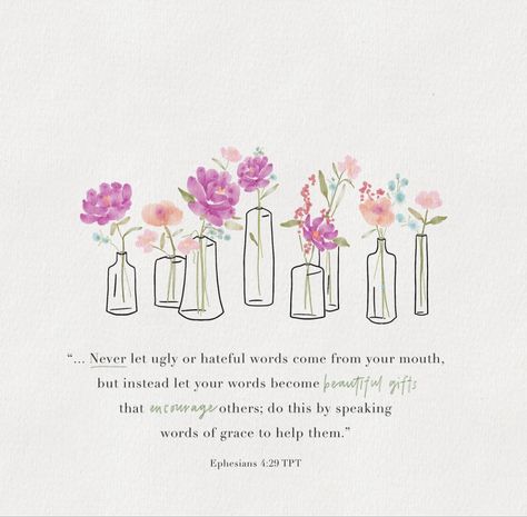 Bible Kindness Quotes, Bible Verse About Giving To Others, Beauty Bible Verse For Women, Kindness Words, Bible Verse For Women, Hateful Words, Bible Verse About Giving, Bible Verses About Beauty, Ephesians 4 29