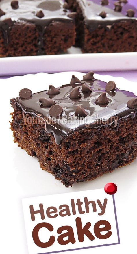 Healthy Honey Cake Recipe, No Flour Chocolate Cake, Chocolate Banana Cake Healthy, Oat Chocolate Cake, Chocolate Cake With Chocolate Sauce, Heart Healthy Cake Recipes, No Sugar Chocolate Cake, Oats Cake Recipe Healthy, Oats Chocolate Cake