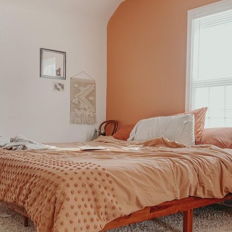 Persimmon Paint Color, Guest Room Paint, Coral Living Rooms, Guest Room Colors, Orange Paint Colors, Girls Room Paint, Bedroom Interior Design Modern, Beauty Bedroom, Shared Girls Bedroom