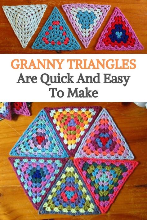 Crochet Triangle Pattern, Crochet Bunting Pattern, Granny Triangle, Triangle Bunting, Bunting Pattern, Crochet Bunting, Granny Square Crochet Patterns Free, Crochet Triangle, Bobble Stitch