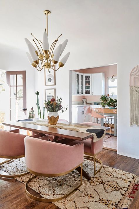 Dazey LA Founder Dani Nagel’s Hollywood Hills Penthouse Is an Art Deco Ray of Sunshine | Architectural Digest Salon Art Deco, Interior Art Deco, Arte Art Deco, Art Deco Living, Art Deco Kitchen, Art Deco Living Room, Contemporary Art Deco, Art Deco Bedroom, Art Deco Interior Design