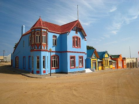 Lüderitz  (Namibia). 'Namibia is a country  that defies African  stereotypes and this is  perhaps nowhere more true  than in the historic colonial  town of Lüderitz.  This bizarre  mini-Deutschland is seemingly  stuck in a time warp.' http://www.lonelyplanet.com/namibia/southern-namibia/luderitz Luderitz Namibia, Namibia Travel, Bali Lombok, Time Warp, Out Of Africa, African Countries, Southern Africa, Adventure Tours, Lombok