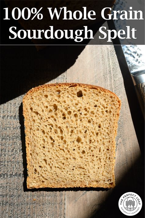 A recipe for a truly delicious and wholesome sourdough spelt sandwich loaf. Spelt has the most incredible flavor and using it in a pan loaf lets you push the hydration to make a truly tender loaf of bread. #sourdough #bread #baking #spelt #ancientgrain 100% Spelt Sourdough Bread, Spelt Sourdough Sandwich Bread, Spelt Sourdough Bread Recipe, Sourdough Spelt Bread Recipe, Spelt Sandwich Bread Recipe, Sourdough Basics, Spelt Sourdough Bread, Sandwhich Bread, Spelt Bread Recipe