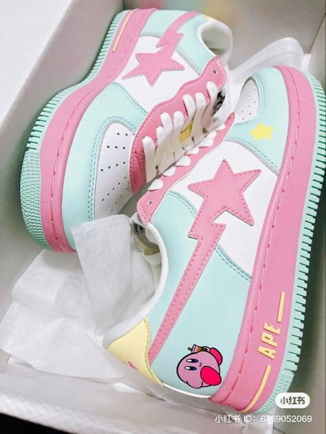 Old School Shoes, Bape Shoes, Celestial Elements, Preppy Shoes, Pretty Shoes Sneakers, Custom Nike Shoes, Kawaii Shoes, Cute Nike Shoes, Cute Nikes