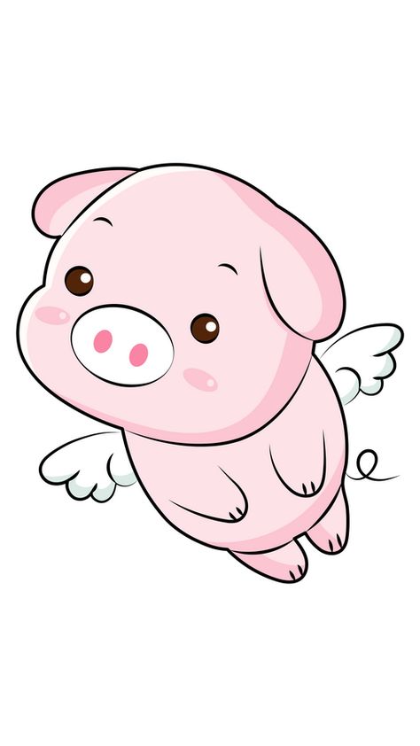 Pigs With Wings, Flying Animals Drawing, Pig With Wings, Flying Pigs, Cute Pigs Drawing, Flying Pig Cartoon, Pig Cute, Cute Pig Drawing, Flying Pig Drawing