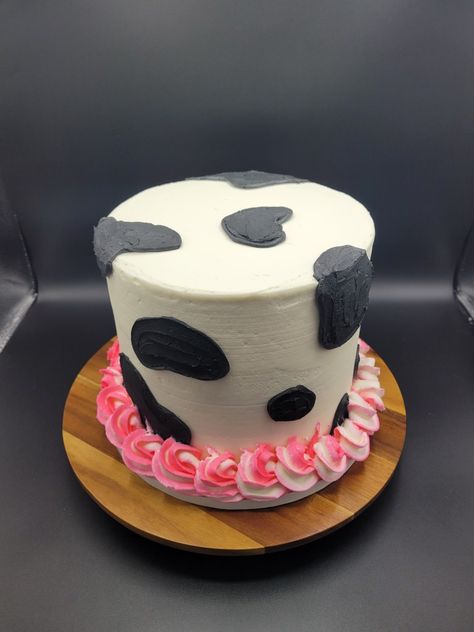 8" 4-layer cake Vanilla Cake with Vanilla Buttercream Buttercream Cow print Pink and White Swirl Cow Print Pink, Cake Vanilla, Vanilla Buttercream, Print Pink, Layer Cake, Cow Print, Pink Print, Vanilla Cake, Pink And White