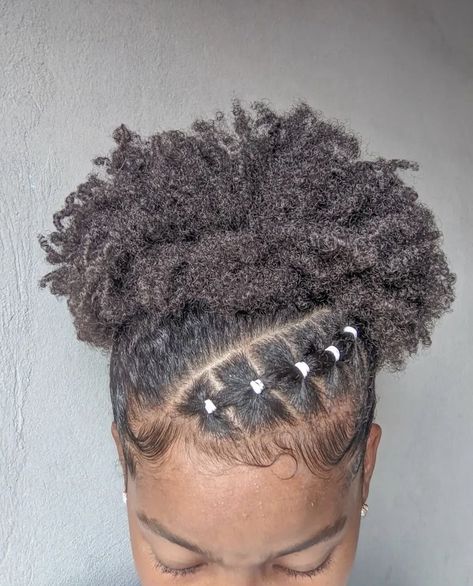 Short Natural C4 Hairstyles, Quick Easy Natural Hairstyles Simple, Quick 4c Natural Hairstyles, 4c Kids Hairstyles, 4c Hairstyles For Kids, Natural Hair Bun Styles Updo, Rubber Band Hairstyles Natural Hair 4c, Simple Natural Hairstyles Black Women, Rubberband Hairstyles Black Women