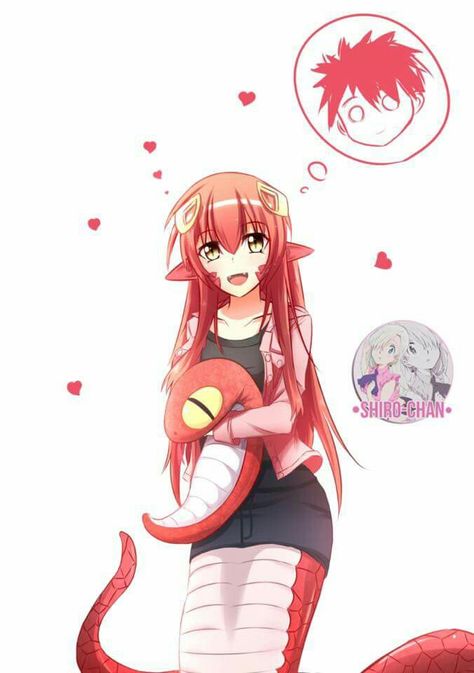 Monster Musume, Red Hair, Thread, Red, Anime, Hair