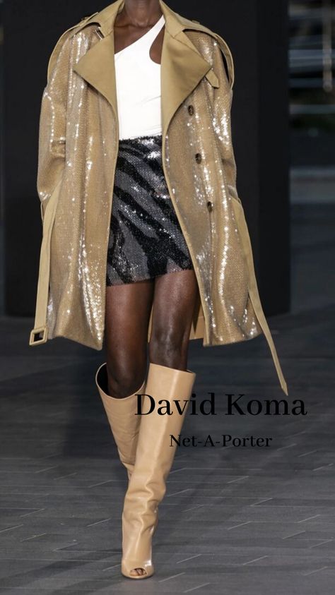 David Koma sequined Trench Coat on Net-A-Porter Sequin Trench Coat, Sequin Coats, David Koma, Download Cute Wallpapers, Fashion Sets, Fashion Set, Net A Porter, Trench Coat, Porter