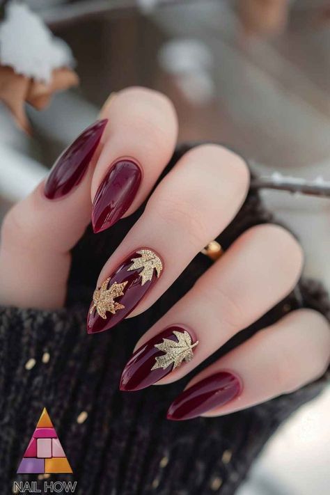 Nail Art Designs Green Colour, Elegant Burgundy Nails, Burgundy And Green Nails, Nail Shades, Simple Fall Nails, Autumn Nail, September Nails, November Nails, Spooky Art